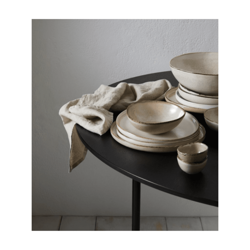 Large stoneware plate - Beige - 14.99$