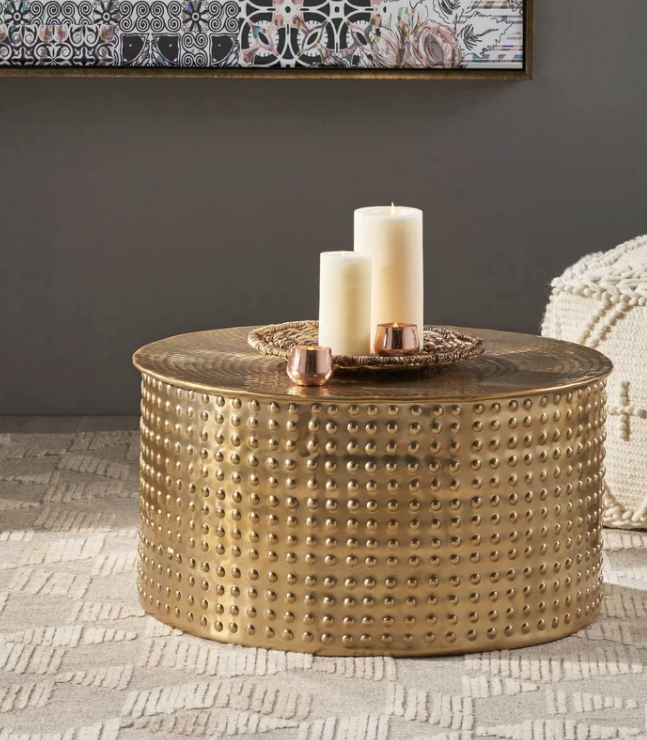 round drum gold coffee table wayfair
affordable