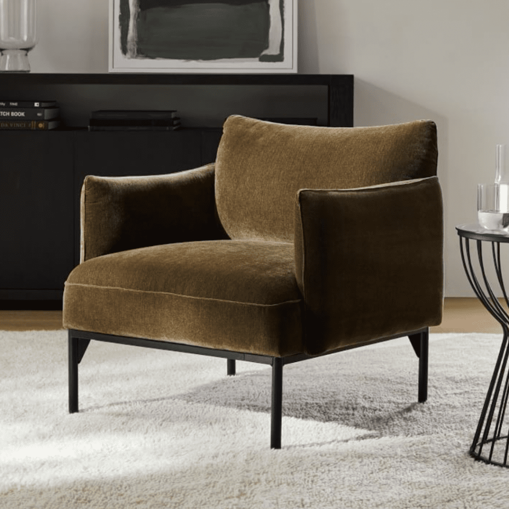 Penn chair - Olive - West Elm - 349$ brooklyn interior designer