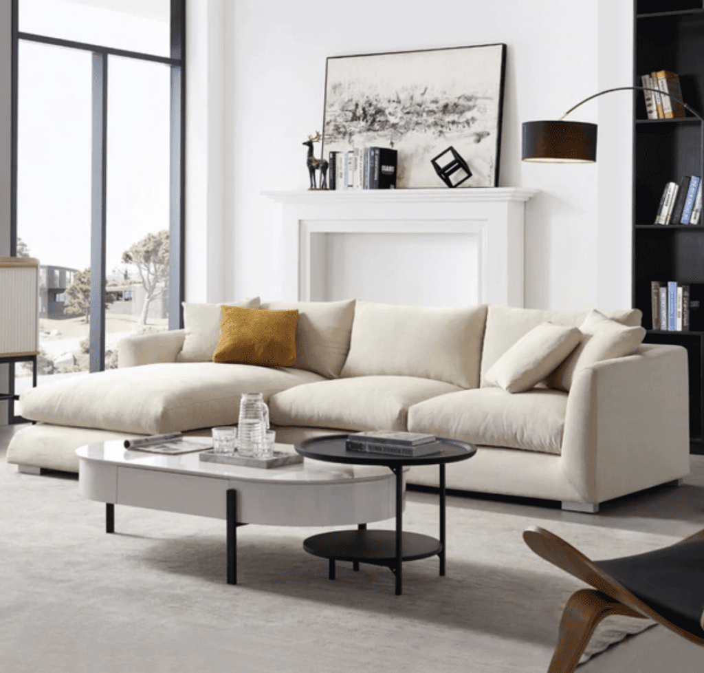 feathers sectional sofa valyou furniture affordable sofa brooklyn interior designer