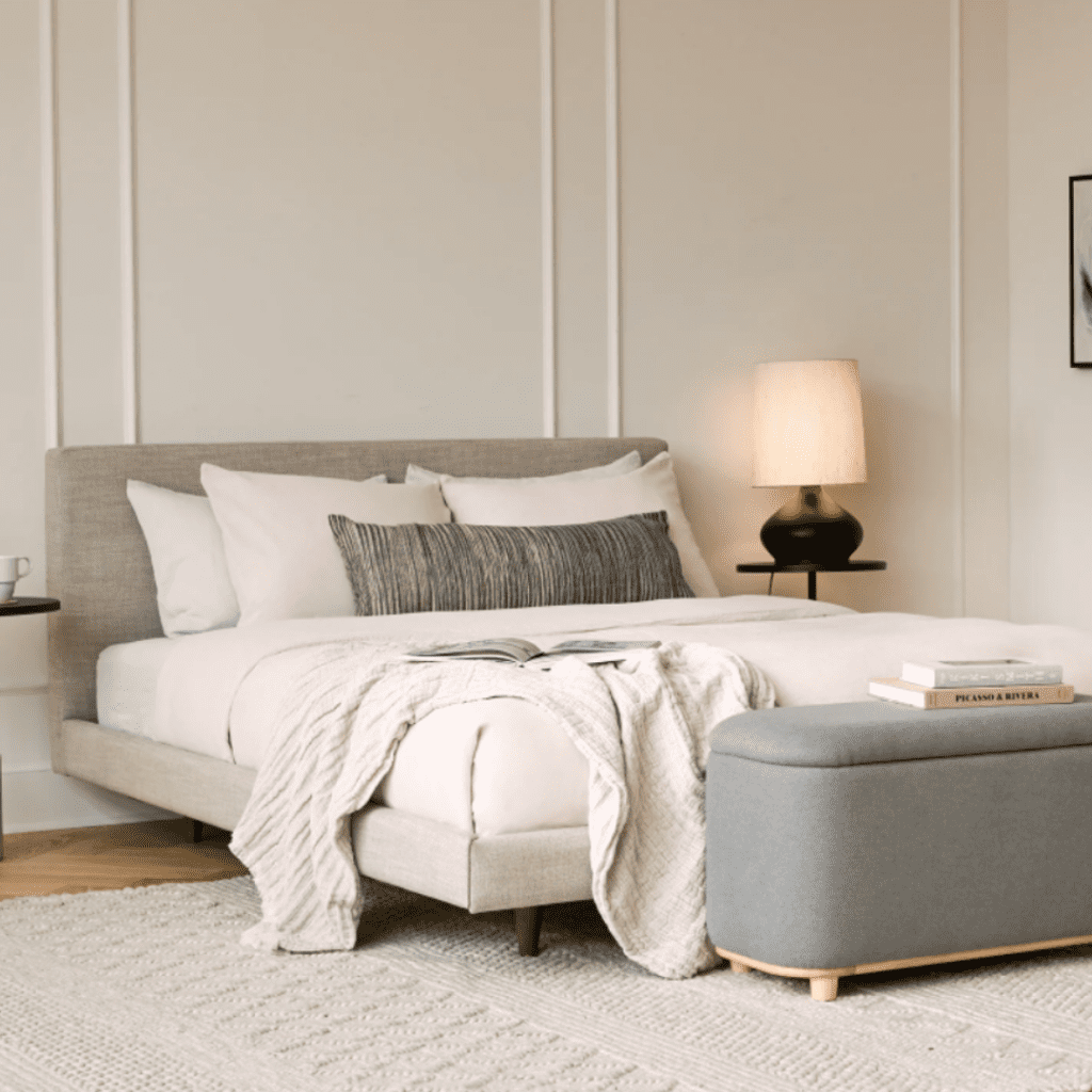 Tessu Queen bed - Article - 799$ affordable bed frame brooklyn interior designer