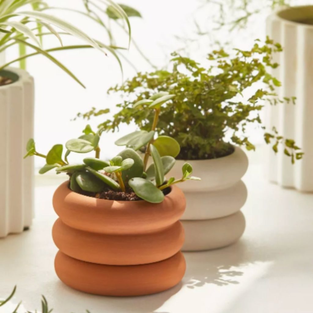 Areaware Mini Stacking Planter - Brown - Urban Outfitters Home - 32$ affordable plant pot planter brooklyn interior designer