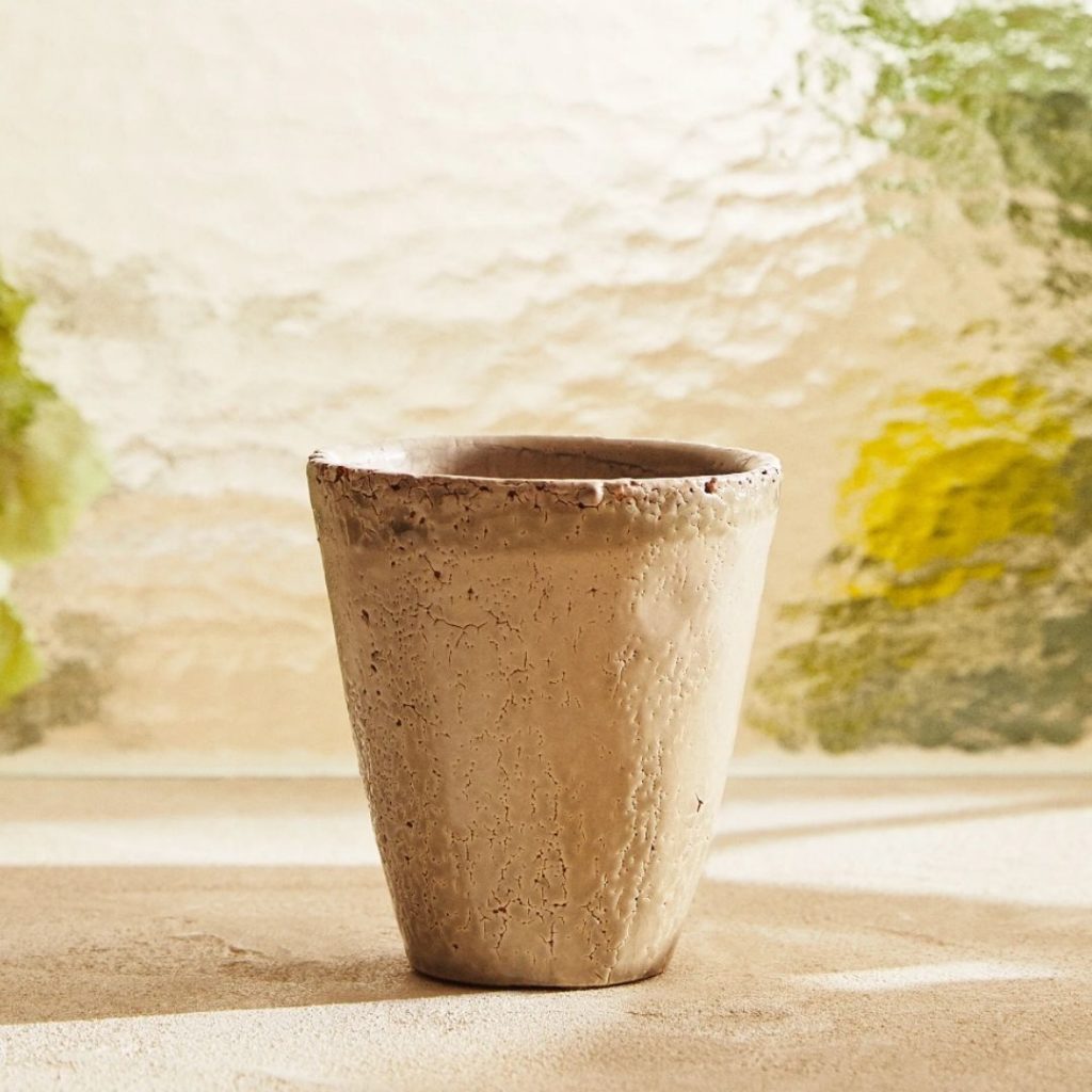Flowerpot with antique finish - Beige - Zara Home - 14.90$ affordable plant pot planter brooklyn interior designer
