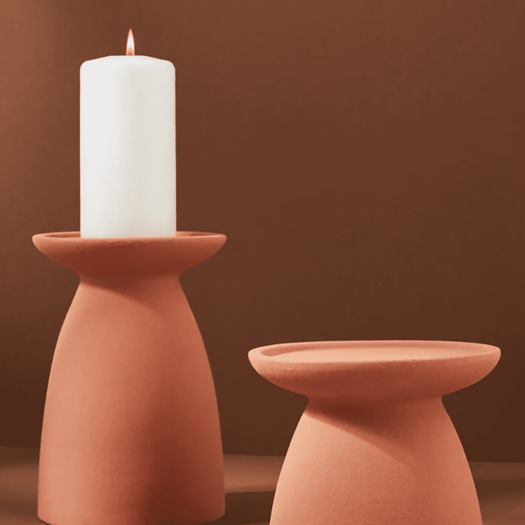 Terra Pillar Candle Holder decorative object brooklyn interior designer