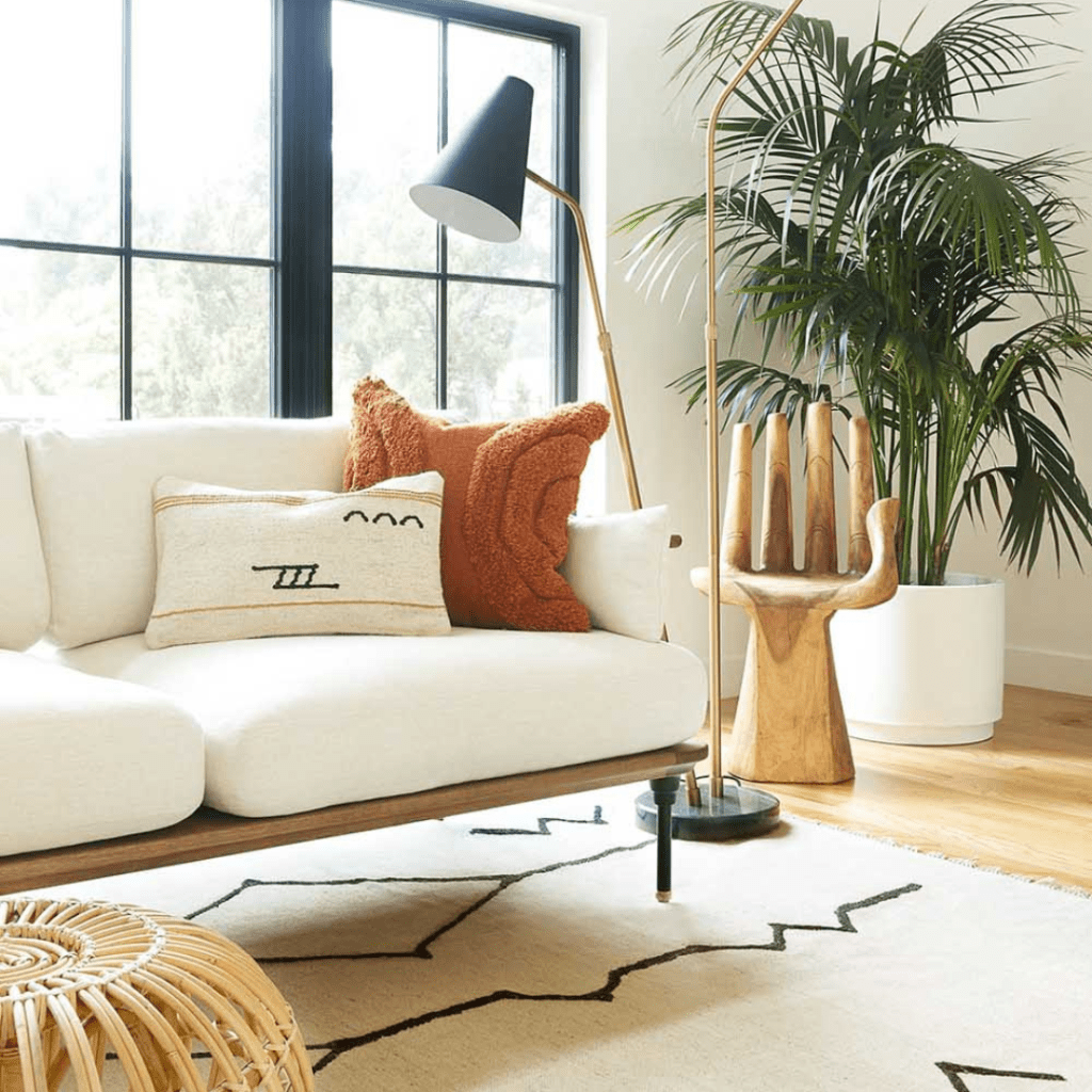 Moroccan Flatweave Rug, Black And Natural by Sarah Sherman Samuel lulu & georgia brooklyn interior designer