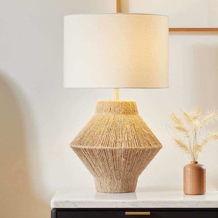 Handwoven Jute Table Lamp west elm brooklyn interior designer