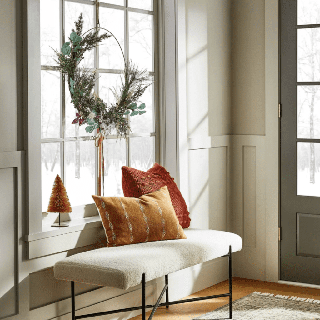 Asymmetrical Mixed Greenery Wreath target brooklyn interior designer