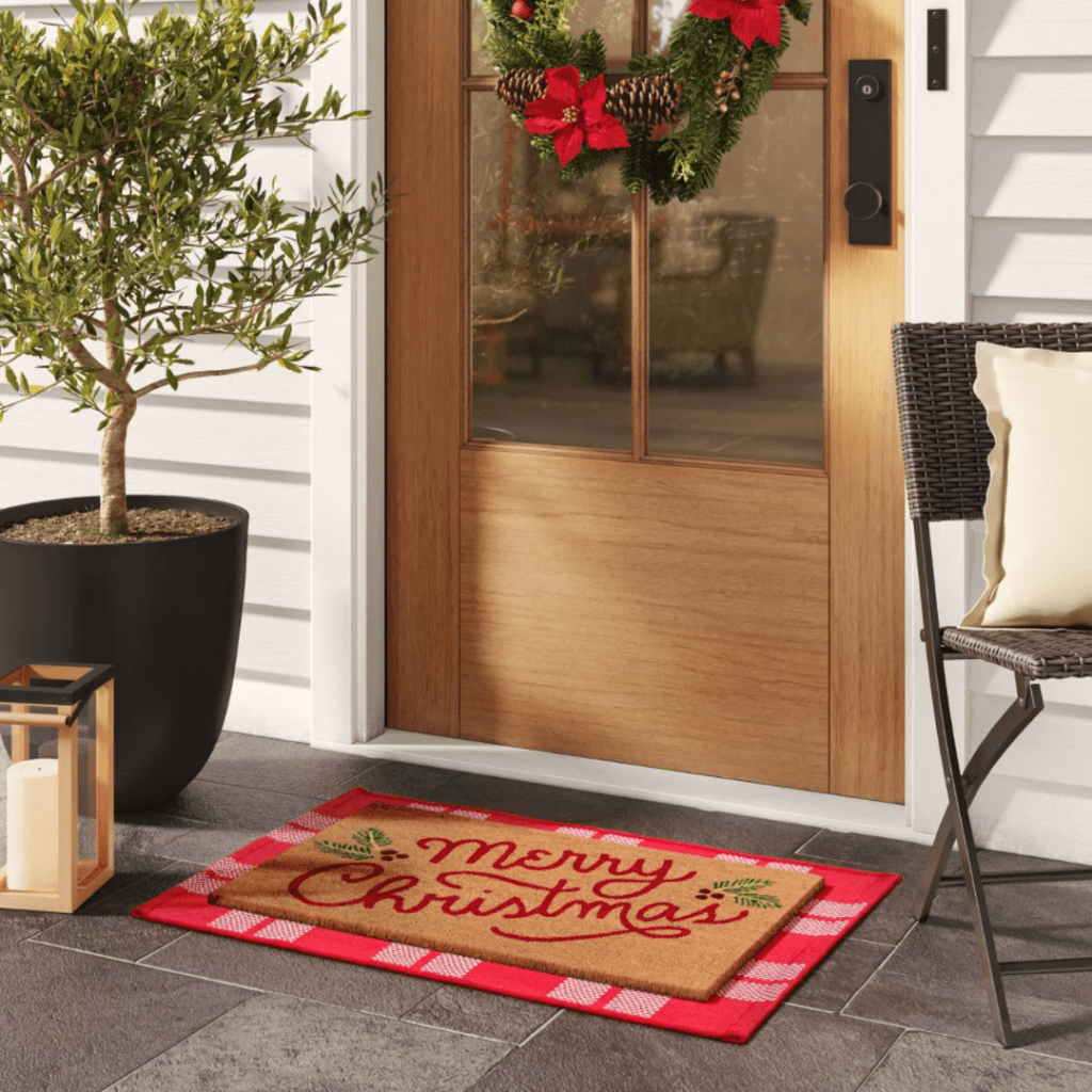 1'6"x2'x6" 'Merry Christmas' Doormat target brooklyn interior designer