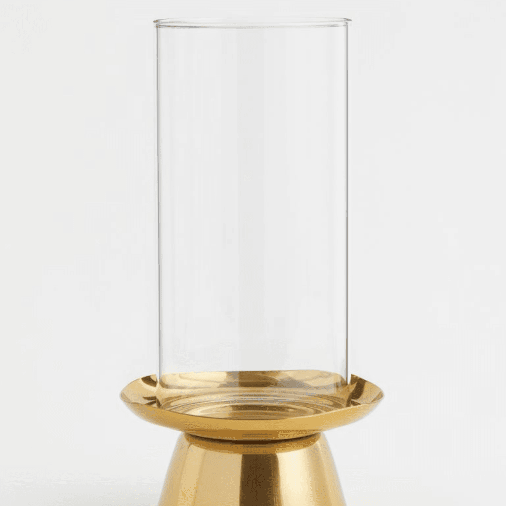 Metal and Glass Candle Holder h&m home brooklyn interior designer