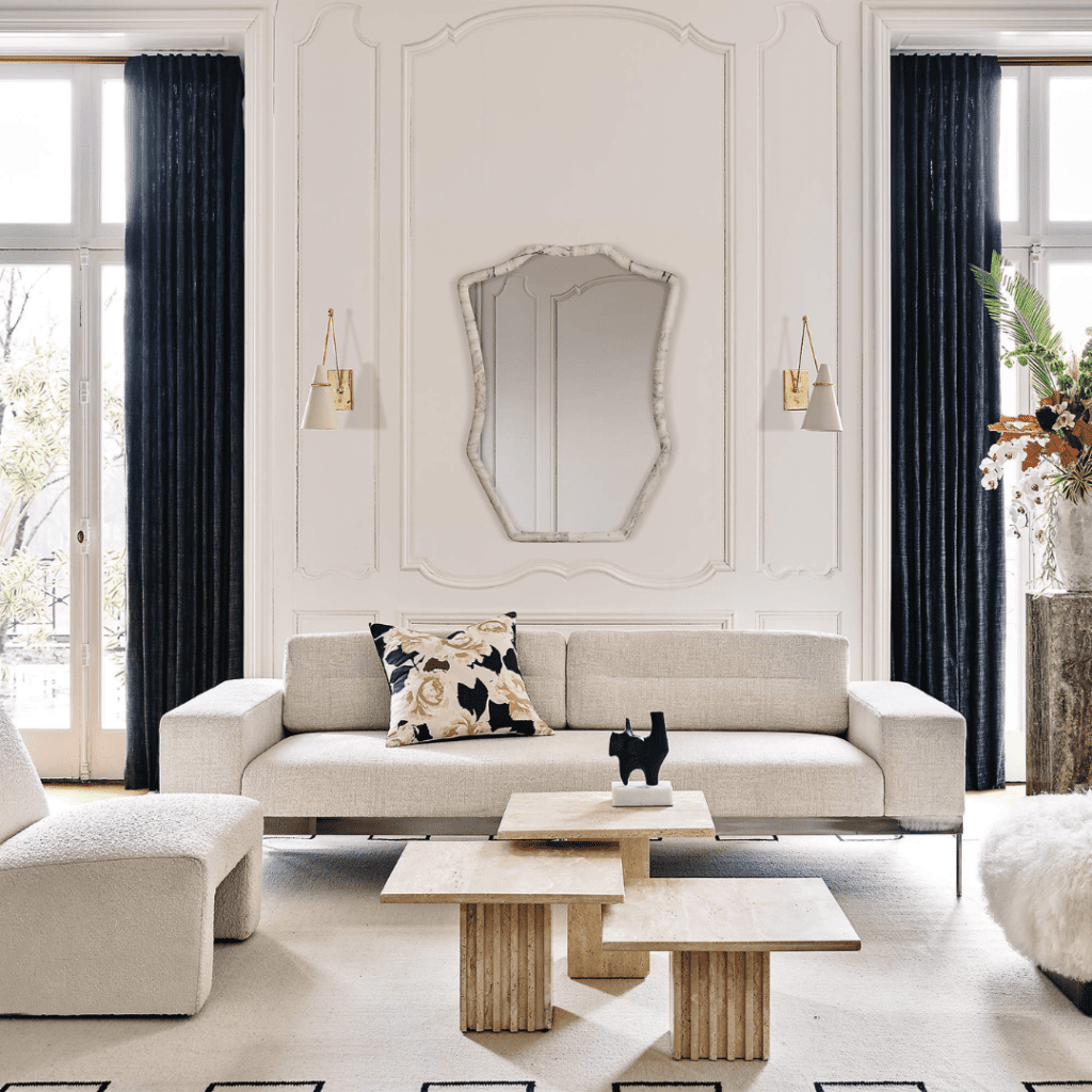 Mauro Ivory Sofa cb2 brooklyn interior designer
