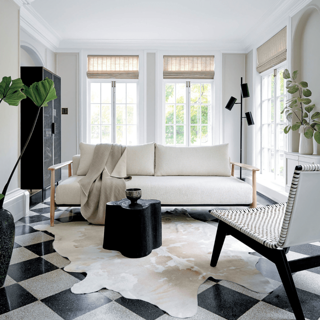 Una Ivory Boucle Sleeper Sofa cb2 brooklyn interior designer